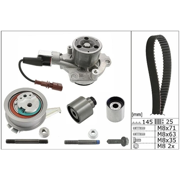 İNA Triger Set Soketli Devirdaimli 1.6 TDİ - 2.0 TDİ Motor 04L198119B ürün görseli 1