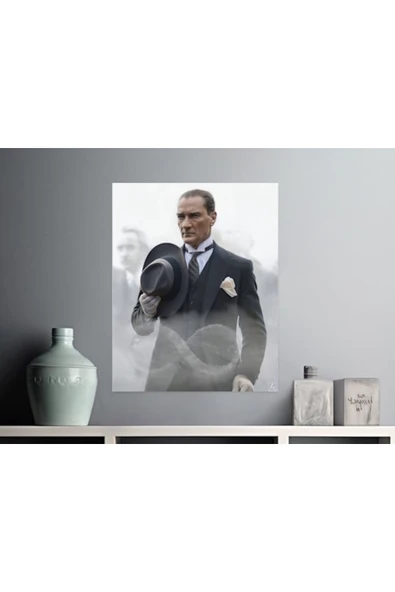 RENKLİ ATATÜRK TABLO CANVAS DUVAR DEKARASYON KANVAS DUVAR SÜSÜ ÖLÇÜ SEÇMEYİ UNUTMAYINIZ: ) ürün görseli 1