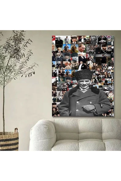 ÇOKLU ATATÜRK RESMİ KANVAS TABLO CANVAS DUVAR DEKARASYON DUVAR SÜSÜ ÖLÇÜ SEÇMEYİ UNUTMAYINIZ :) ürün görseli 1