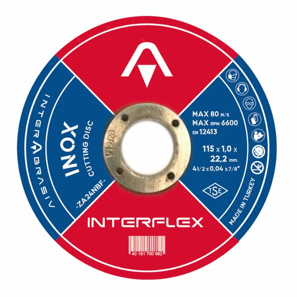 InterFlex İ-4079181610 Taş Çelik 180X1,6 mm İnox T41 (Düz) ürün görseli 1