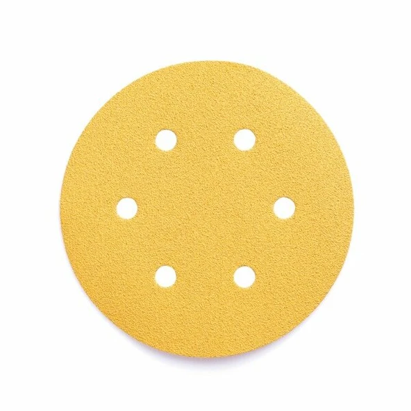 InterFlex İ-3127223307 Cırt Disk 150 mm 220 Kum-Gold Ap215C 6+1 Delik ürün görseli 1