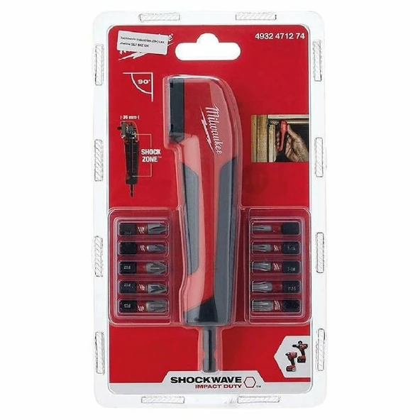 MILWAUKEE T4932471274 Vidalama Köşe Adaptörü Shockwave ürün görseli 1