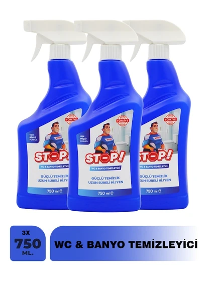 Stop Forte 3'lü Wc & Banyo Temizleyici ürün görseli 1