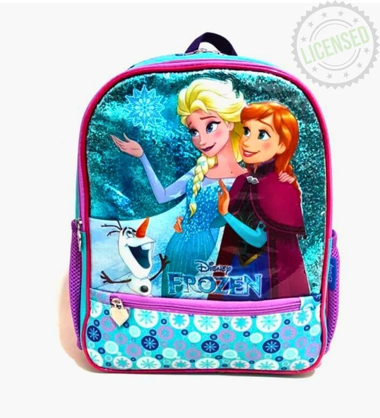 Frozen Elsa & Anna Lisanslı Çocuk Sırt Çantası - İlkokul / Anaokulu Okul Çantası ürün görseli 1