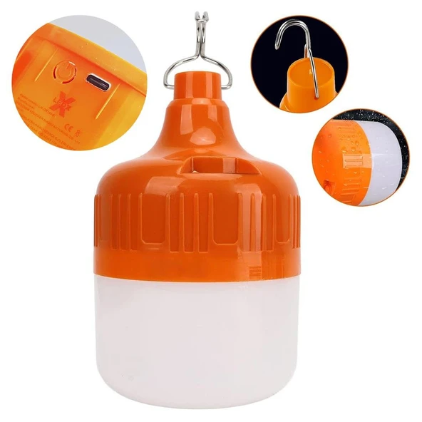 Ayt Ledx LN-OR100G 30 Watt Type-c Şarjlı Taşınabilir Asma Kancalı Kamp Çadır Lambası Led Aydınlatma 1200mAh 3 Modlu ürün görseli 1