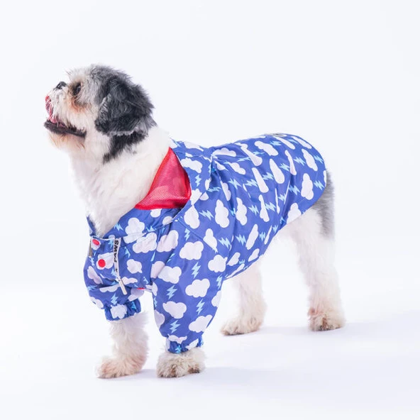 Pawstar Tonitruum Fileli Su Geçirmez Küçük Irk Köpek Yağmurluğu ürün görseli 1