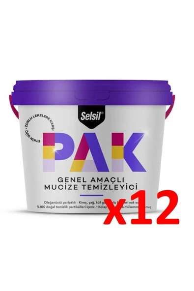 Selsil Pak Genel Amaçlı Mucize Temizleyici 500 Gr. X12 Adet ürün görseli 1