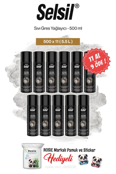 11 AL 9 ÖDE Selsil Sıvı Gres Yağlayıcı 500 ml ve rosie pamuk ürün görseli 1
