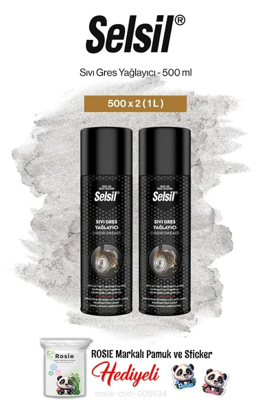 Selsil Sıvı Gres Yağlayıcı, 500 ml 2 adet ve rosie pamuk ürün görseli 1