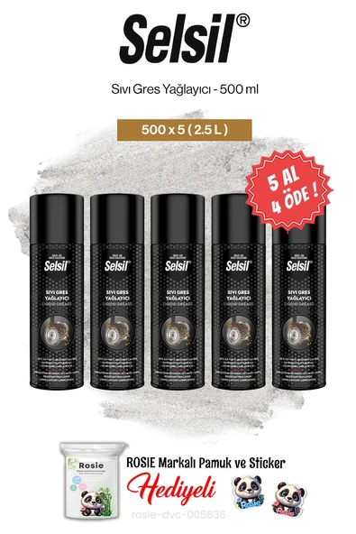 Selsil 5 AL 4 ÖDE, 500 ml, Sıvı Gres Yağlayıcı ve rosie pamuk ürün görseli 1