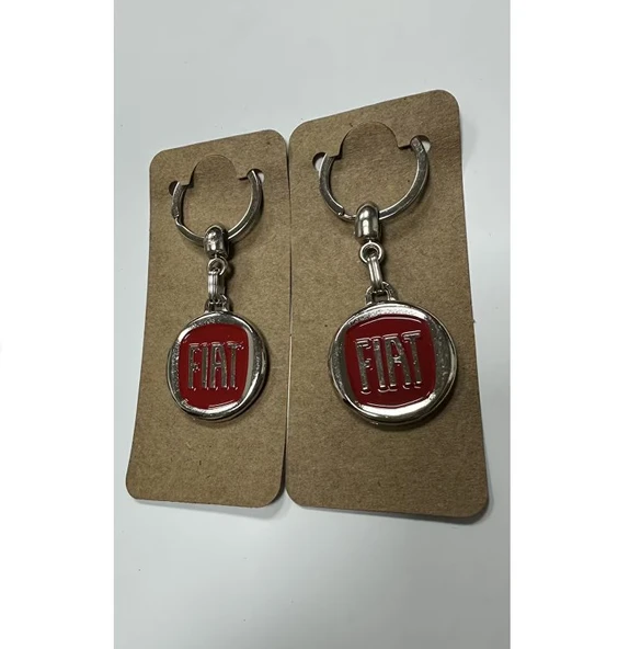 Fiat Logolu Metal Otomobil Anahtarlığı 2 Adet ürün görseli 1