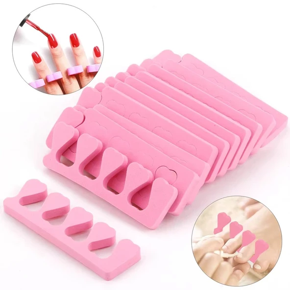20 Çift Manikür Pedikür Parmak Arası Ayırıcı Separatör Pembe ürün görseli 1