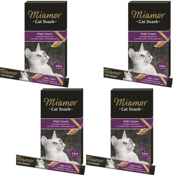 Miamor Cream Malt-Peynir Likit Kedi Ödülü 6x15 Gr X 4 Adet ürün görseli 1