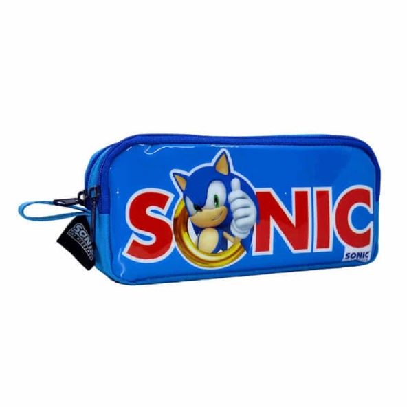 Sonic Desenli Kalem Kutu, Çift Bölmeli Kalem Kutu, Kalemlik, Kalem Kutu, Sonik, Sonic ürün görseli 1
