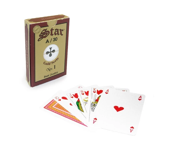 Star Gold İskambil Briç Oyun Kağıdı 1 Deste A-K-Q-J ürün görseli 1