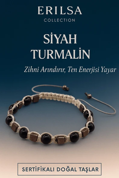 Sertifikalı Doğal Siyah Turmalin Taşı Bileklik – Negatif Enerjiyi Arındıran Şık El Yapımı Takı ürün görseli 1