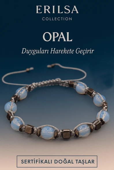 Sertifikalı Doğal Opal Taşı Bileklik – Duyguları Canlandıran El Yapımı Şık Tasarım Takı ürün görseli 1
