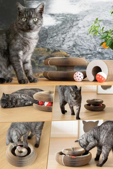 Kedi Tırmalama Oyuncağı, Sihirli Kedi Oyuncağı, Çıngıraklı Tırmalama Panosu, Kedi Oyuncağı ürün görseli 1