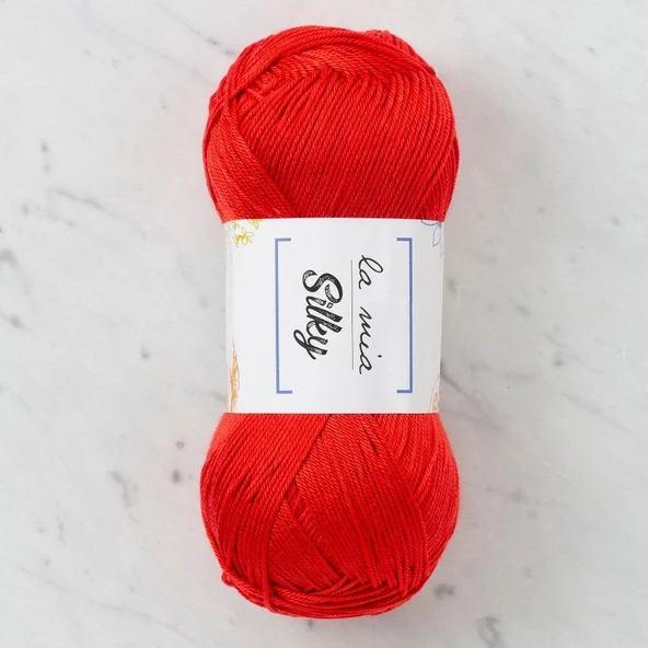La Mia Silky Kırmızı El Örgü İpi - L004 - 33676 ürün görseli 1