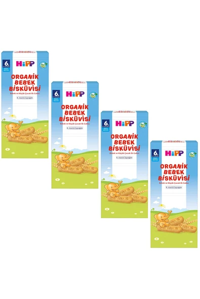 Hipp Organik Bebek Bisküvisi 180 gr 4 Adet ürün görseli 1