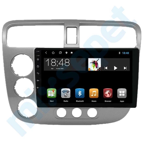 Maygo Maygo MYG-8128 Serisi Honda Civic vtech 2001-2006  Model Uyumlu 8GB Ram 128GB Hafıza 8+128 Carplay Android Auto Destekli Multimedya Navigasyonlu Teyp ürün görseli 1