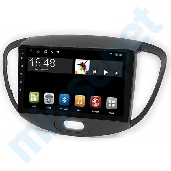 Maygo Maygo MYG-464 Serisi Hyundai İ10 2008-2011 Model Uyumlu 4GB Ram 64GB Hafıza 4+64 Carplay Android Auto Destekli Multimedya Navigasyonlu Teyp ürün görseli 1