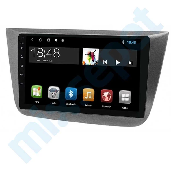 Maygo Maygo MYG-464 Serisi Seat Toledo 2006-2009 Model Uyumlu 4GB Ram 64GB Hafıza 4+64 Carplay Android Auto Destekli Multimedya Navigasyonlu Teyp ürün görseli 1