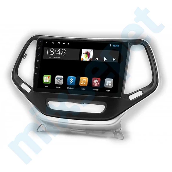 Maygo Maygo MYG-8128 Serisi Jeep Cherokee 2014-2017 Model Uyumlu 8GB Ram 128GB Hafıza 8+128 Carplay Android Auto Destekli Multimedya Navigasyonlu Teyp ürün görseli 1