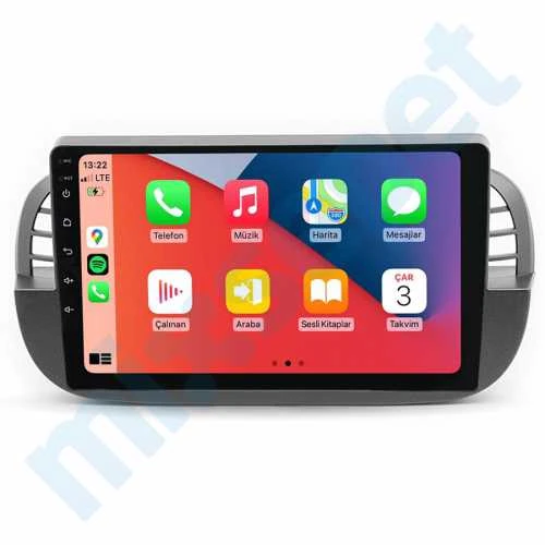 MAYGO Fiat 500 / 500C Siyah 2011-2015 4 GB Ram 64 GB Hafıza 9 İnç Android Auto ve CarPlay Multimedya Sistemi ürün görseli 1