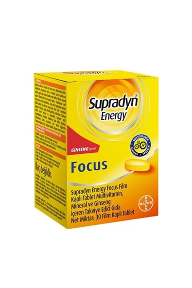 Supradyn Supradyn Energy Focus 30 Film Kaplı Tablet ürün görseli 1