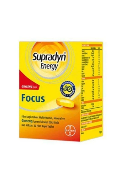 Supradyn Energy Focus Ginseng 30 Tablet ürün görseli 1