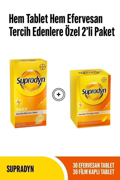 Supradyn 30 Efervesan Tablet 30 Film Kaplı Tablet ürün görseli 1