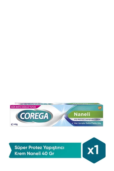 Corega Diş Protezi Yapıştırıcı Krem Naneli 40 gr x5 Adet ürün görseli 1