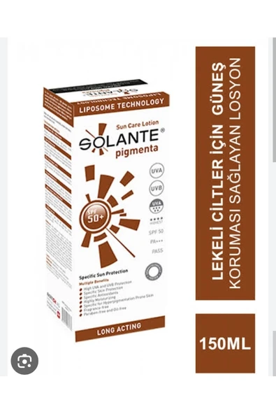 Solante Pigmenta Losyon Spf 50 150 ml Yeni Sezon 2027 Son Kullanma ürün görseli 1