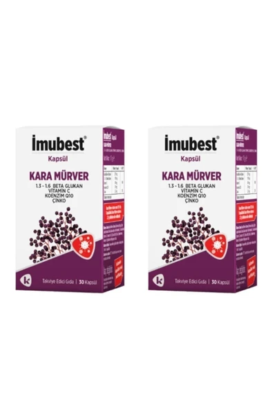 İmubest Kara Mürver 30 Kapsül 2'li Set ürün görseli 1