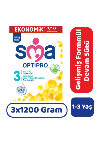 SMA Optipro 3 Devam Sütü 1200 gr 3 Adet ürün görseli 1