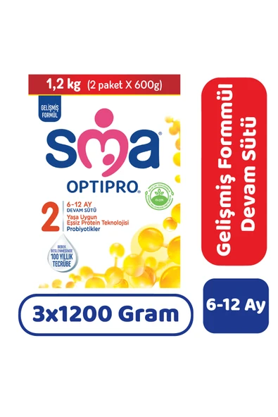 SMA Optipro 2 Devam Sütü 1200 gr 3 Adet ürün görseli 1