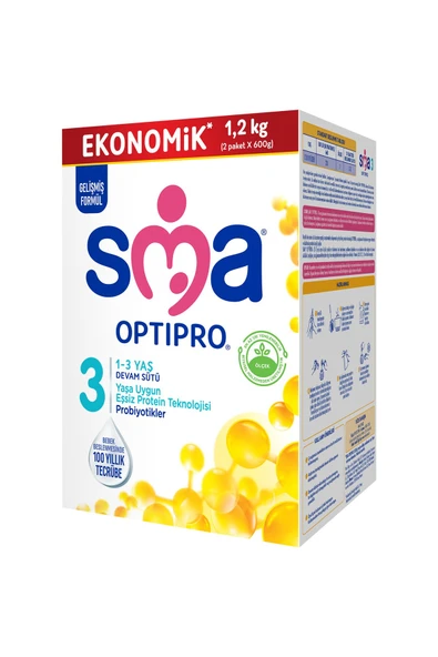 SMA Optipro 3 Devam Sütü 1200 gr 3 Adet - Resim 3