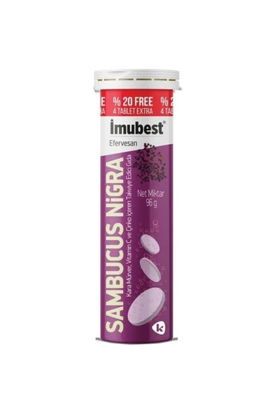 İmubest Sambucus Nigra & Vitamin C & Çinko 24 Efervesan Tablet ürün görseli 1