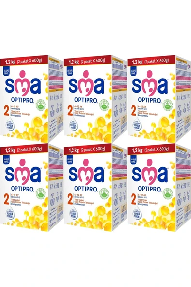 SMA Optipro 1200gr No:2 Devam Sütü (6-12 Ay) (6 Lı Set) ürün görseli 1