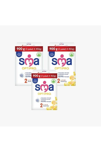SMA Optipro 2 Probiyotik Devam Sütü 3lü 900 gr ürün görseli 1