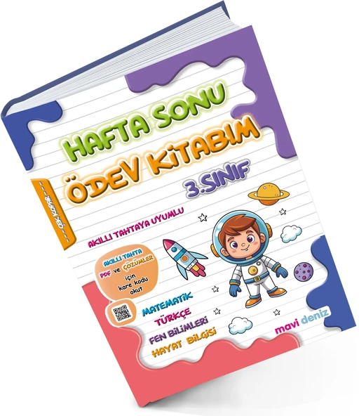 Mavi Deniz 2024 3. Sınıf Hafta Sonu Ödev Kitabım ürün görseli 1
