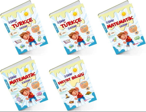 Mavi Deniz 2026 2. Sınıf Matematik - Türkçe 1. Ve 2. Kitap + Hayat Bilgisi Seti 5 Kitap Güncel Müfredat ürün görseli 1