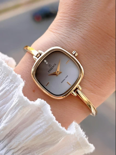 Essence Vintage Seri Küçük Kasa Çelik Kararma Renk Atma Yapmaz Kadın Kol Saat+Bileklik BD1222.140 ürün görseli 1