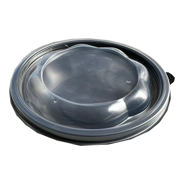 Şeffaf Kapaklı Sıcak Soğuk Isıya Dayanıklı Yemek Salata Kabı 500 Gr. - Yuvarlak - 18 Cm. - 50 Adet ürün görseli 1