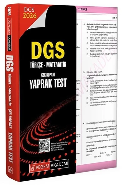 Pegem 2026 DGS Yaprak Test Pegem Akademi Yayınları ürün görseli 1