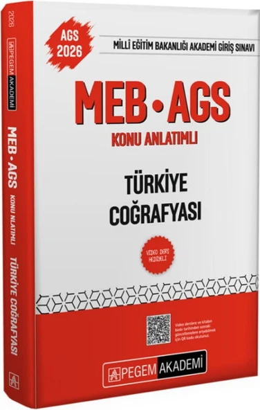 Pegem 2026 MEB-AGS Türkiye Coğrafyası Konu Anlatımlı Pegem Akademi Yayınları ürün görseli 1