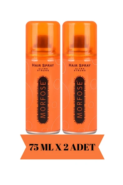 Morfose Saç Spreyi Turuncu Ultra Strong 75 Ml Seyahat Boy 2 Adet ürün görseli 1