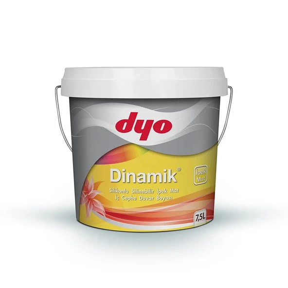 DYO (4744) 7,5LT DİNAMİK İPEKMAT SİLİKONLU SİLİNEBİLİR İÇ CEPHE DUVAR BOYASI ürün görseli 1