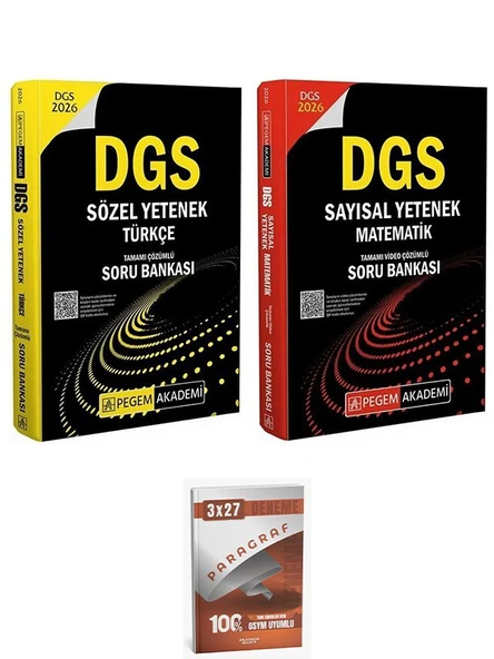 Pegem 2026 DGS Türkçe Sözel Mantık + Matematik Sayısal Mantık Soru Bankası 2 li Set AnlaKazan Paragraf ürün görseli 1